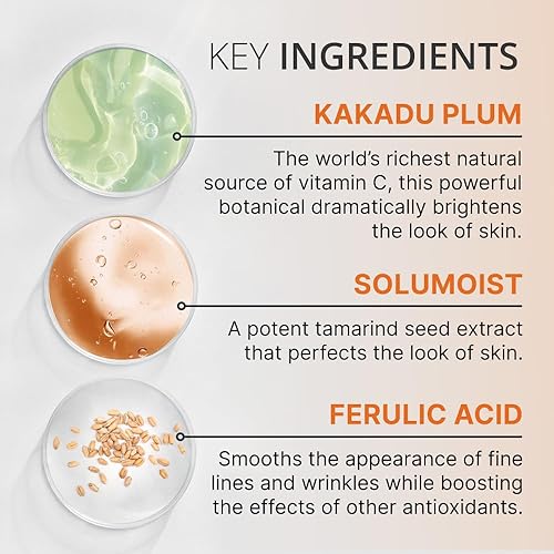 Miniatura 5 de goPure Actives - Suero de vitamina C, suero iluminador con vitamina C y ácido ferúlico, beneficios hidratantes y antienvejecimiento, mejora la