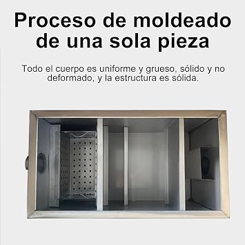 Commercial Grease Trap, Stainless Steel Interceptor, Restaurant Side Inlet Interceptor, Under Sink Grease Trap (Size : 80 * 40 * 40cm/31 * 16 * 16in)