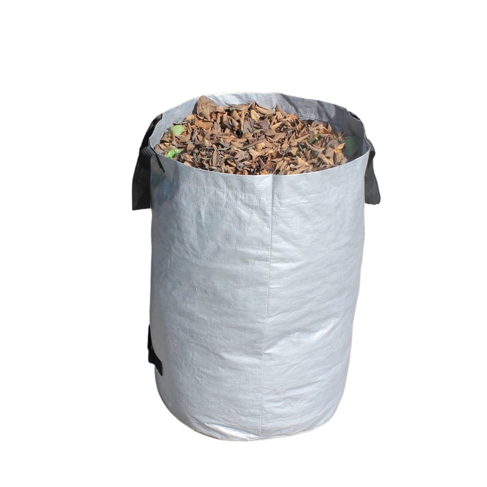 Sacchi per rifiuti da giardino, 3 sacchi for la raccolta delle foglie riutilizzabili da 100 litri, pieghevoli, for la raccolta dei rifiuti da giardino(Silver 3pcs)
