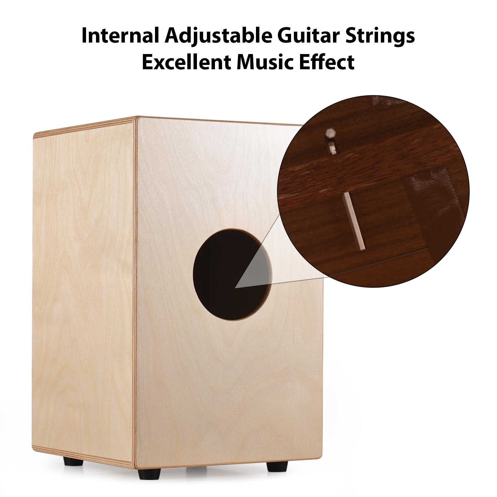 BĘBEN CAJON DREWNIANY INSTRUMENT PERKUSYJNY DREWNO BRZOZOWE GŁADKA BŁYSZCZĄCA POWIERZCHNIA ANTYPOŚLIZGOWA DLA POCZĄTKUJĄCYCH PODRÓŻY (Styl dla dorosłych)