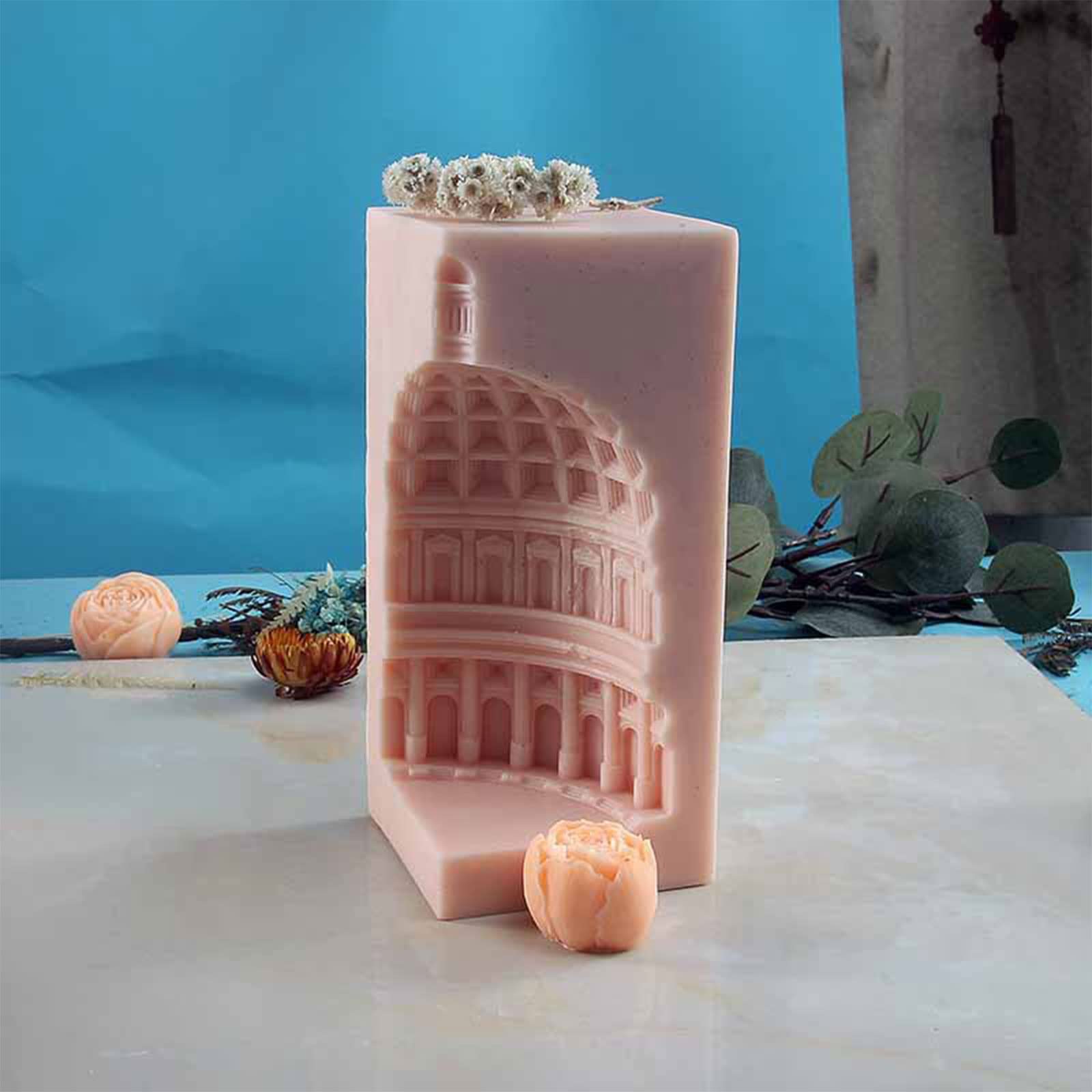 Stampo in resina per colata di gesso, per realizzare cioccolatini, architettura romana, sapone, casa, grande amante del mestiere fatto a mano