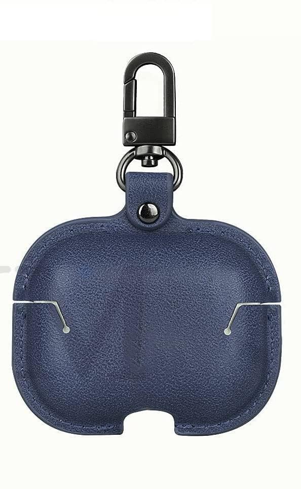 Image of AJM 360 Protection Shockproof Design Leather Case Compatible with Apple Airpods Pro 3 (Navy Blue)
