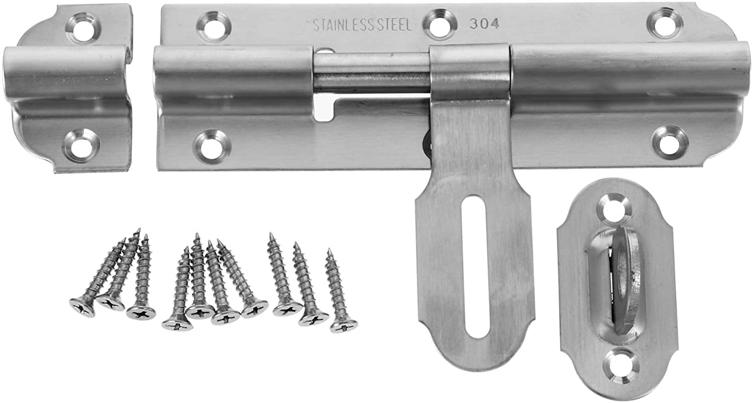NVSFZGIYG Gate Bolt,Slide Door Lock Hasp,Set Barrel Safety Window Latch with 18X8. 5cm