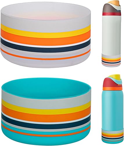 HEYSKAY 2 piezas de bota de silicona para botella de agua Owala Funda protectora antideslizante para Owala Twist, FreeSip y Flip Botella de agua de