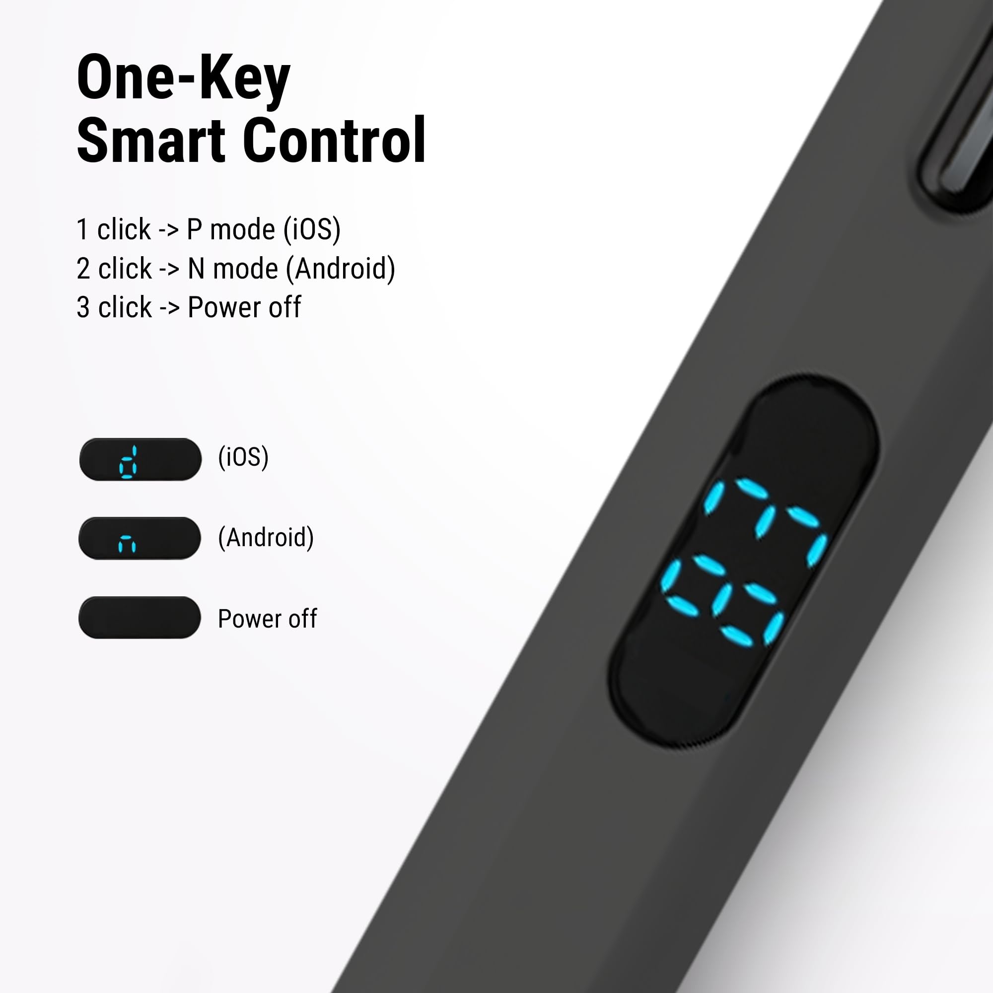 Lápiz capacitivo 2 en 1 de doble modo con pantalla LED, lápiz digital activo con rechazo de palma para iPad, iPhone, Samsung, Android e Switch, sensibilidad de inclinación, carga rápida, sin Bluetooth