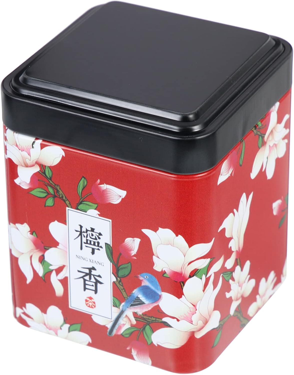 CALLARON Tea Tin Canister Japanese Style Metal Tea Tins Square Airtight Tea Storage