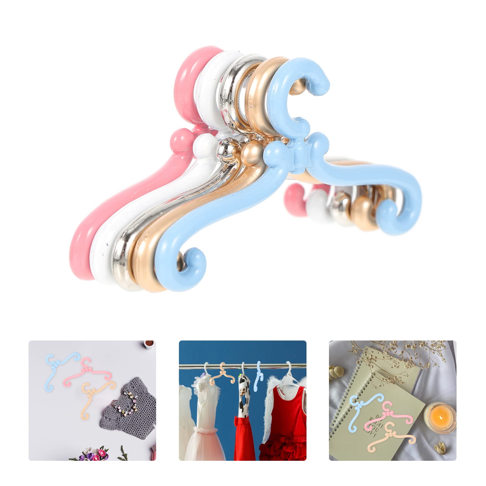 Gogogmee Professional Mini Clothes Hanger for Dolls 25pcs Set Simple Design for Displaying Doll Outfits