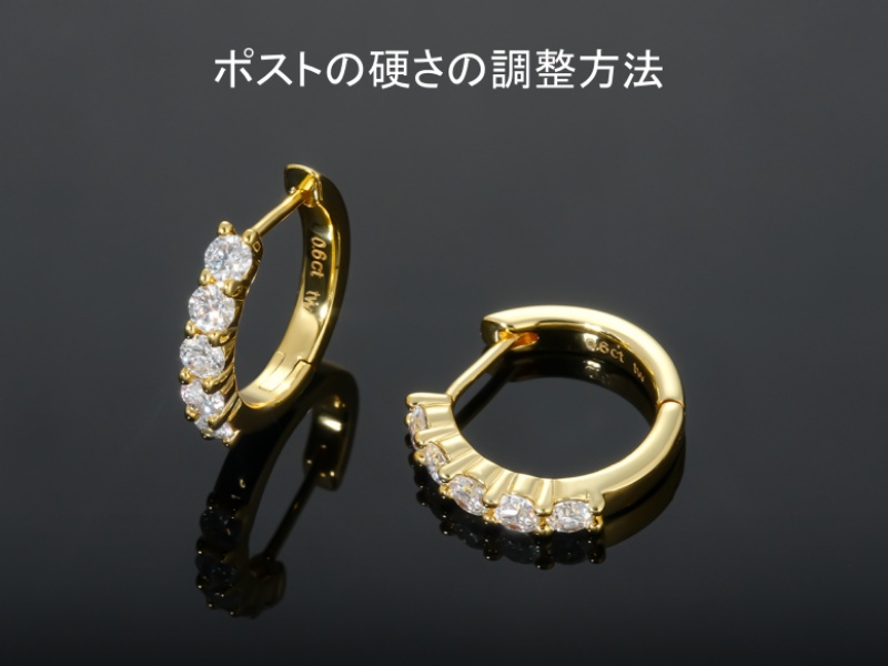 Amazon.co.jp: KRKC&CO モアッサナイト フープピアス レディースピアス