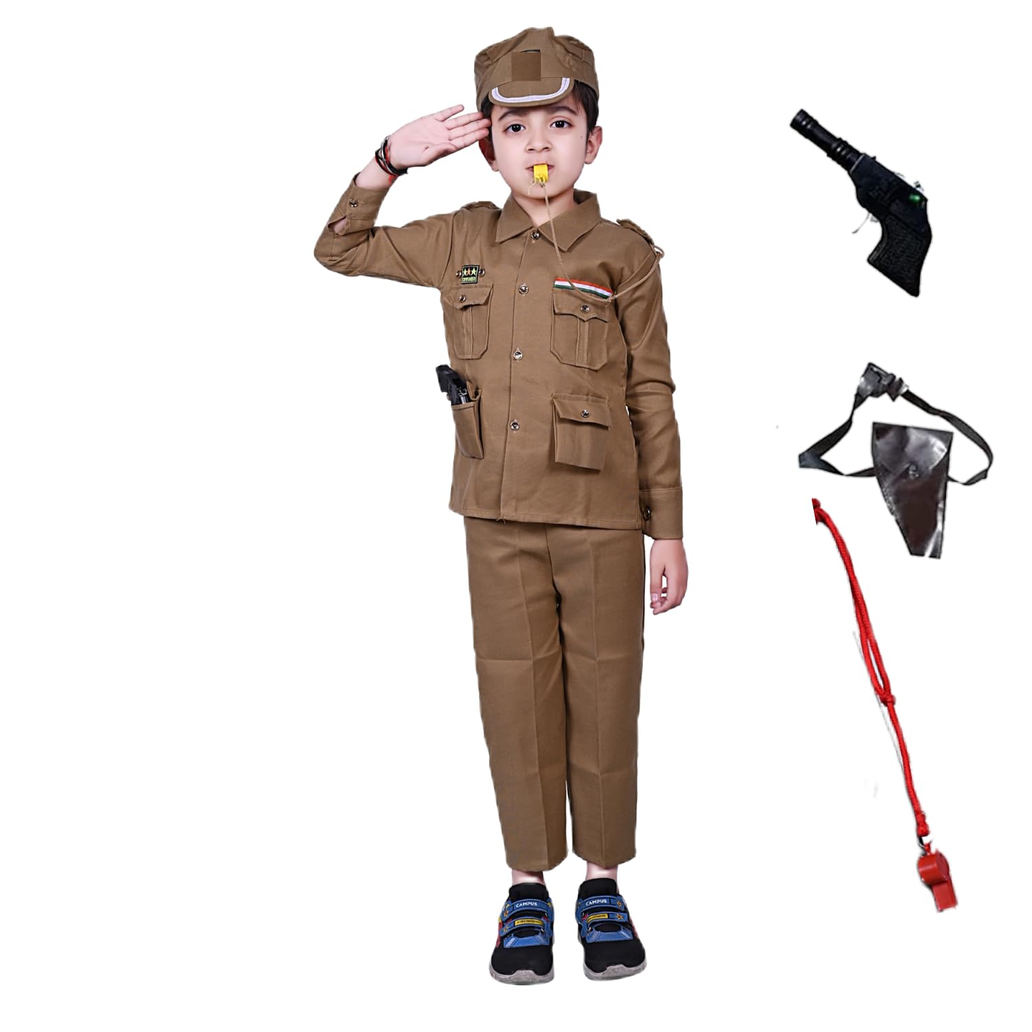 ENVINO OUTFIT Polyester Blend Kids Army Dress || Police Dress || Bsf Dress (9-10 Years, Beige (Police)) (B0D26GMKXJ) Amazon Price History, Amazon Price Tracker