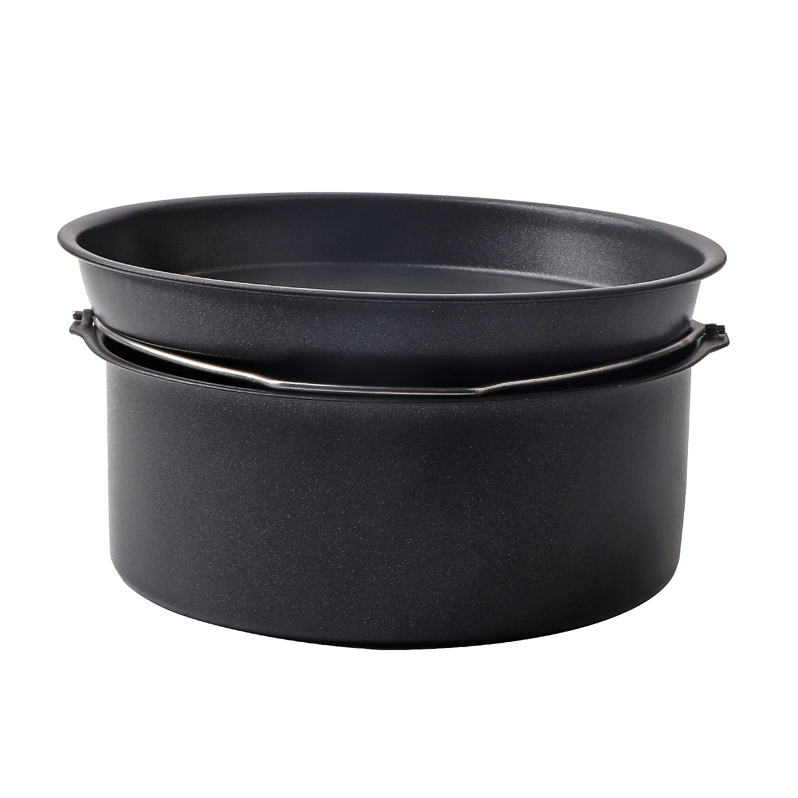 Air Fryer Accessoires 2 Stuks, Zwarte Ronde Taart Vat & Pizza Pan