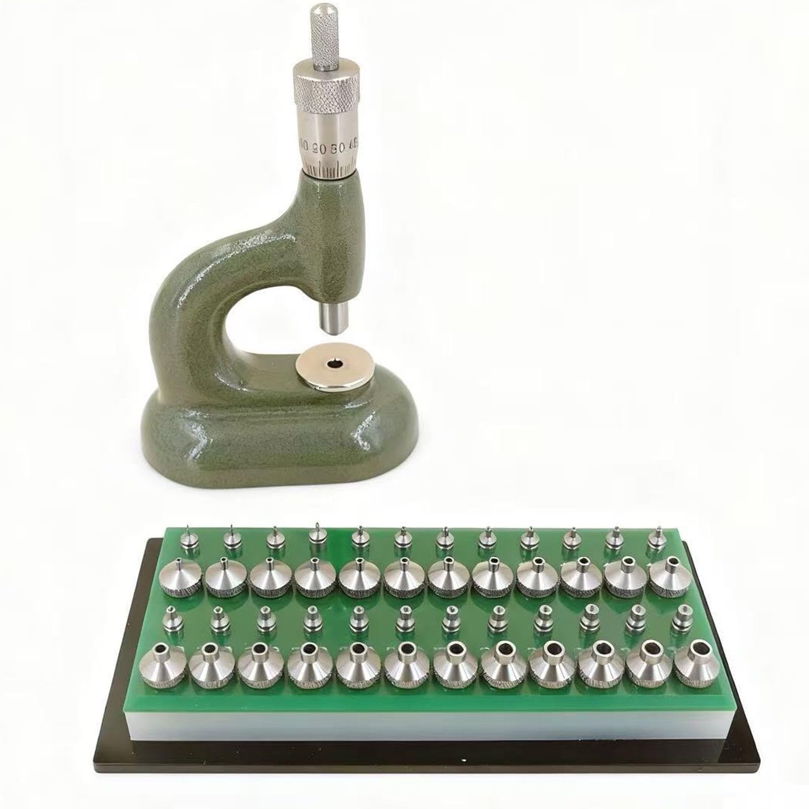 Fcttcd Watch Disassembly Repair Tool, Watch Case Disassembly Press Kit, Aluminum Alloy, 48pcs Jewelry Hole Dies, Watch Repair Tool For Repair Shops Professionals