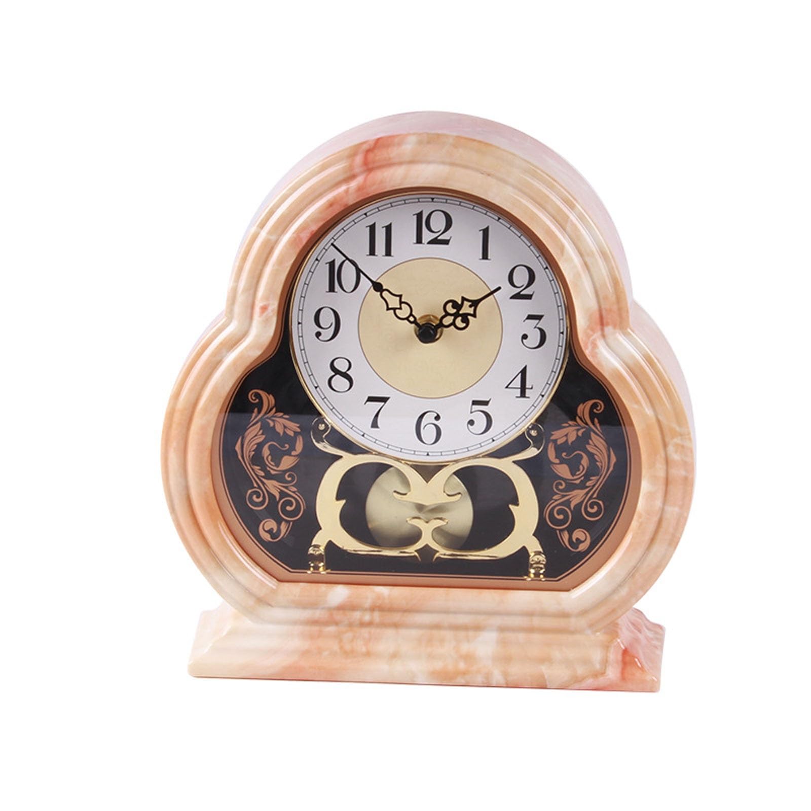 VNVFJKLO vintagewall clock, Mantel Clock With Silent Movement,Antique Style, Battery Powered Standing Mantle Shelf(Multicolored)