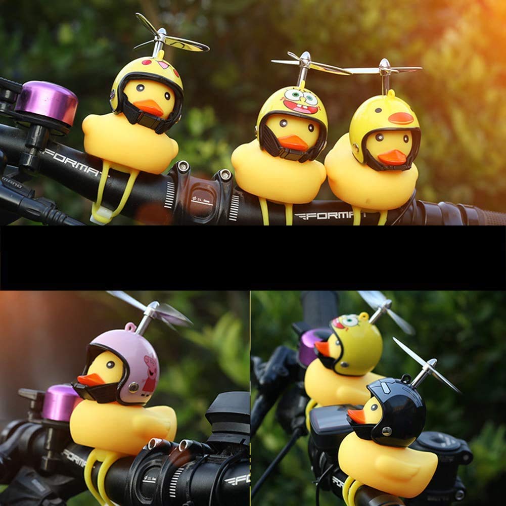 Winkee - Campanello per Bicicletta con Elmo | La carina campanella per bicicletta con elmo e elica | Paperino per Bicicletta - per Bambini | Anatra