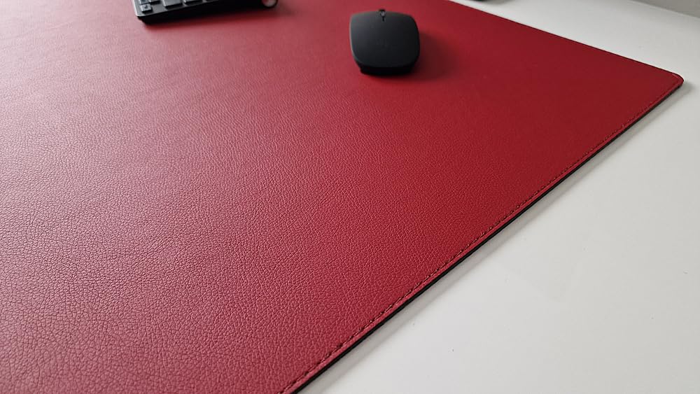 Schreibtischunterlage sanft lux Leder 70 x 50 Rot