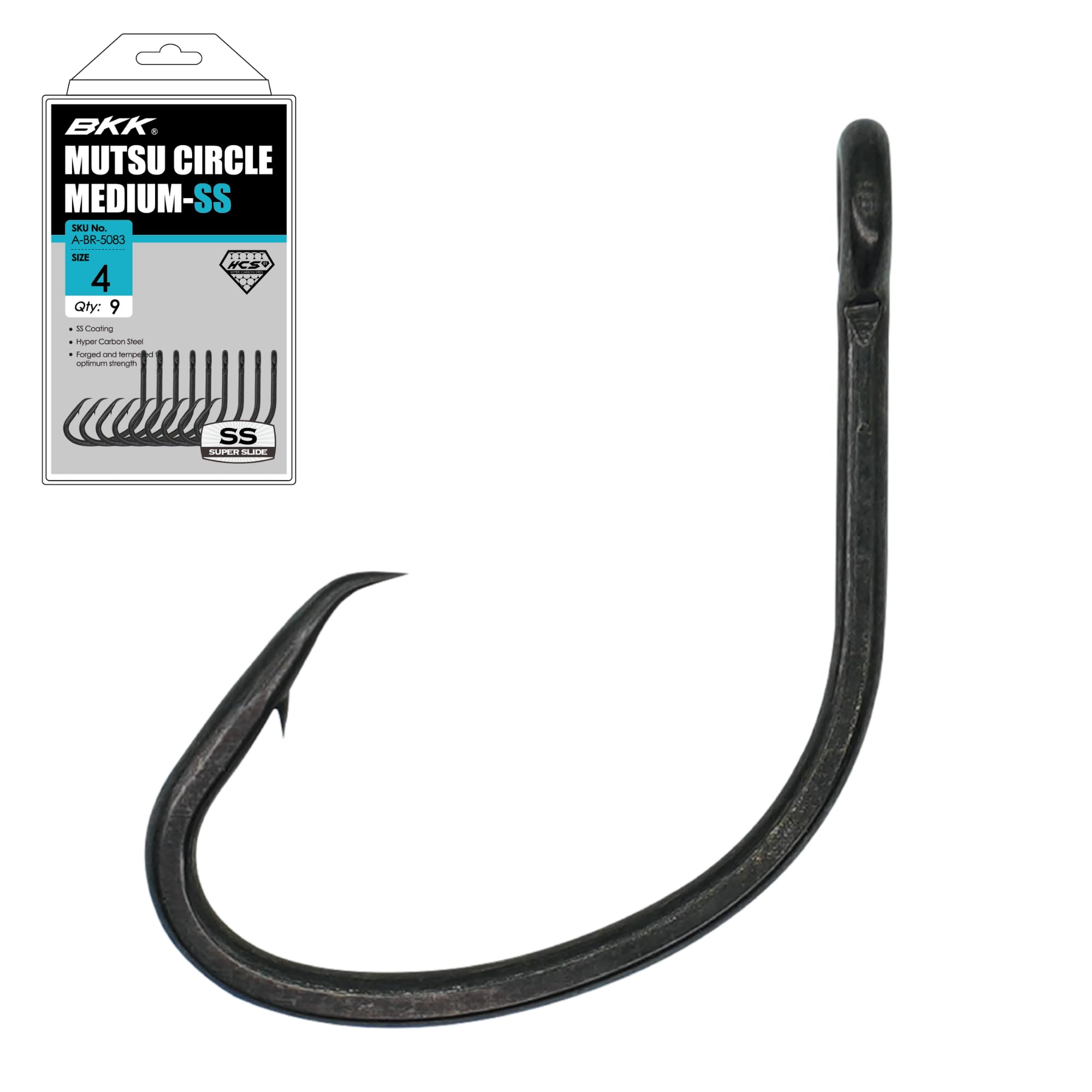 BKK Mutsu Circle Light Hook | Multi Pack | 2X | Super Slide Coating | Needle Point