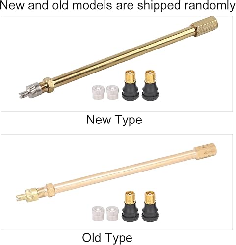 Miniatura 5 de Reemplazo de válvula de neumático sin cámara, vástagos de válvula de goma con adaptador de extensión de válvula de neumático, apto para scooter