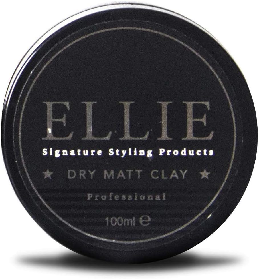 Ellie Professional Dry Matt Clay Strong Hold Men's Hair Styling Product For Long Lasting Definition and Hold 100ml