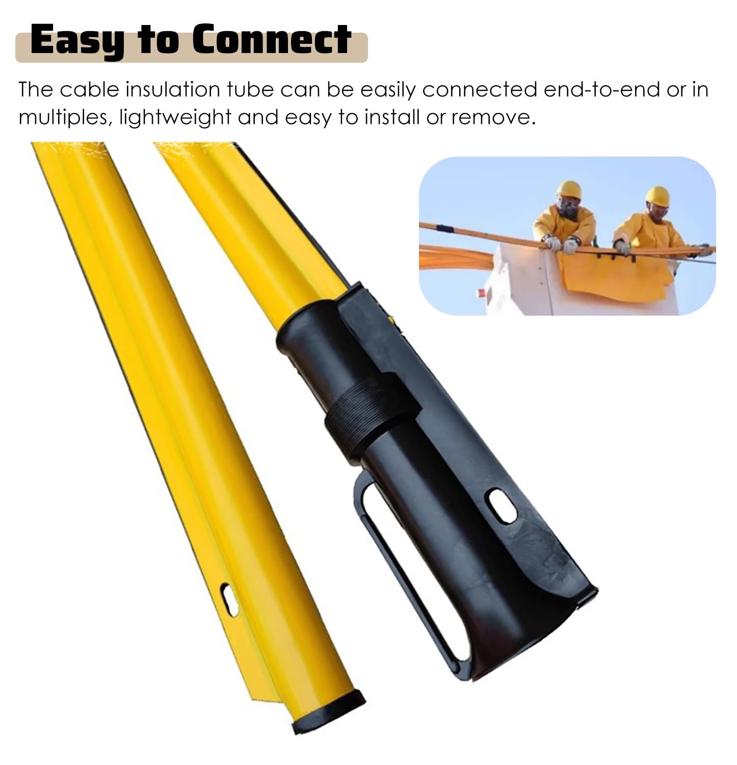 Funda de cableado de cable de alta visibilidad, tubo protector de alambre exterior para trabajo en línea viva, manguera antidescarga eléctrica