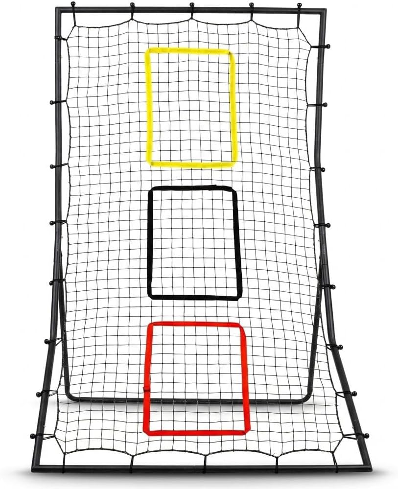 GarveeLife Baseball Practice Net - 6 ft x 4 ft Pitching & Fielding Rebounder with 3 Goal Zones, Softball Training Aid