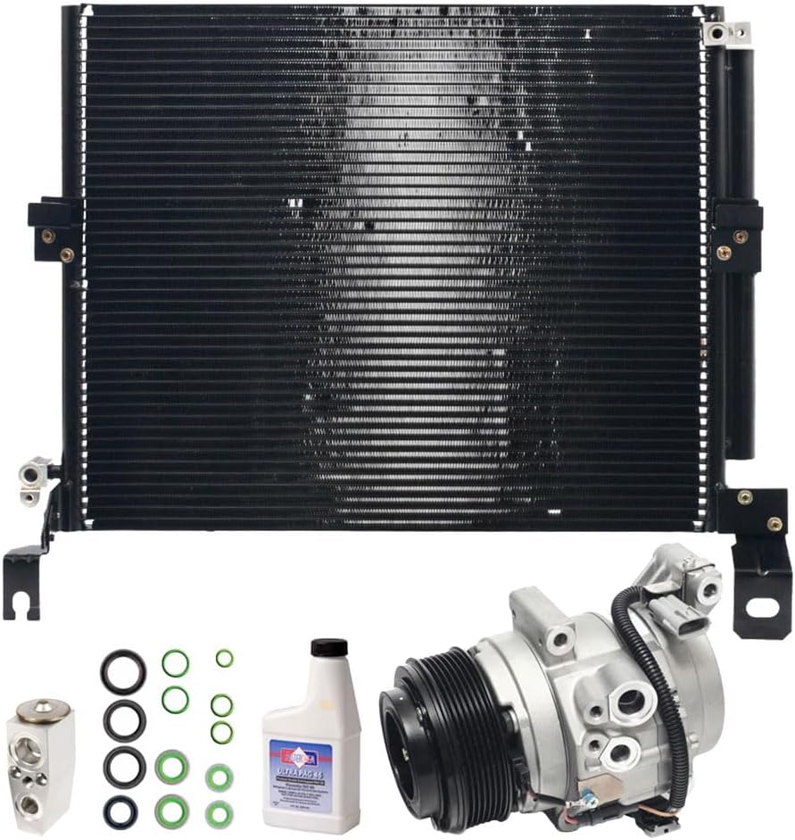 OEM AC Compressor & A/C Repair Kit For Toyota Tacoma 2005-2012 w/Condenser Drier Expansion Valve PAG Oil & O-Ring Seals - BuyAutoParts 60-83411R5 New
