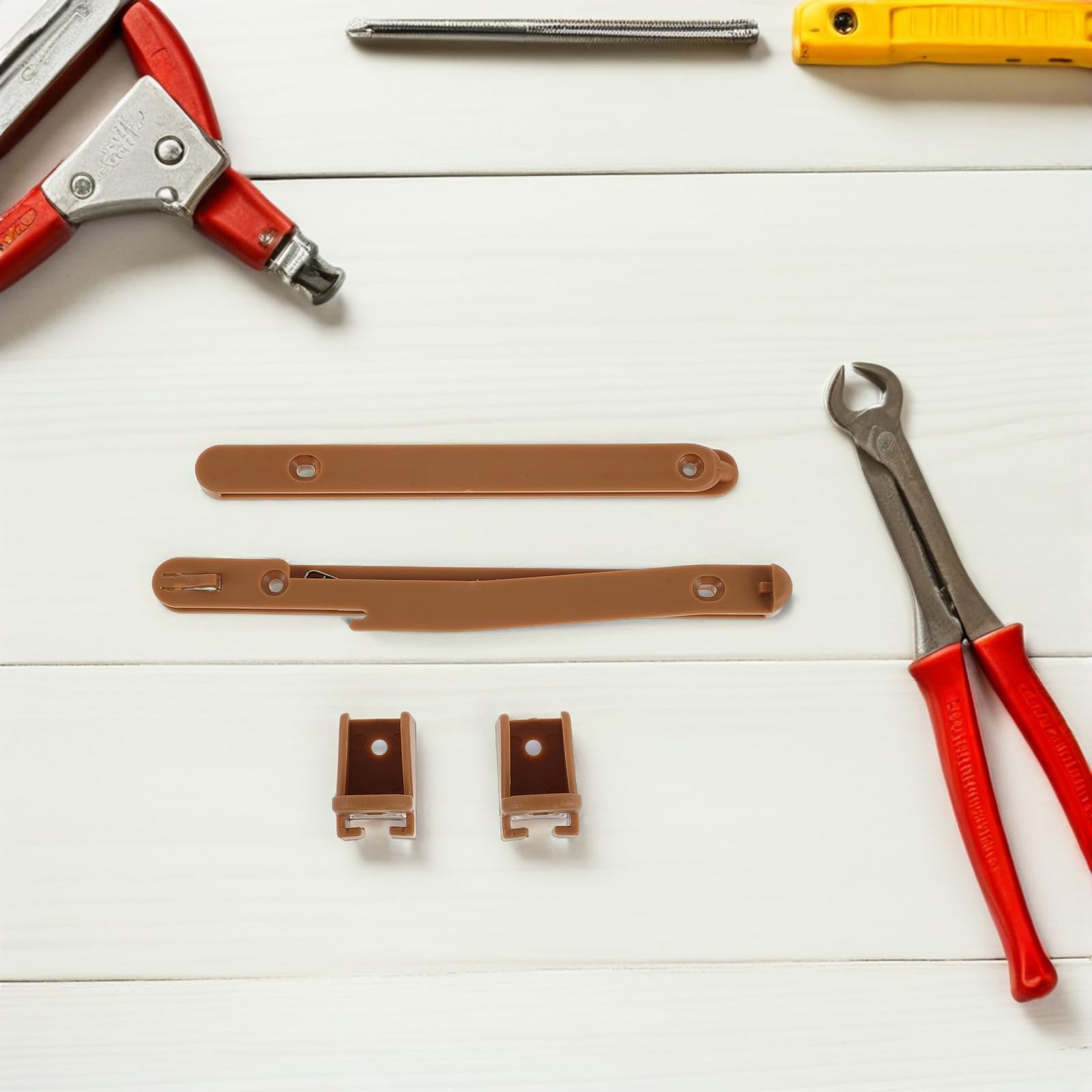 Kit de Conexión y Conexión Fuerte con Unión Adaptable de Riel de Plástico para Cuna y Gabinetes para Proyectos de Bricolaje y Muebles
