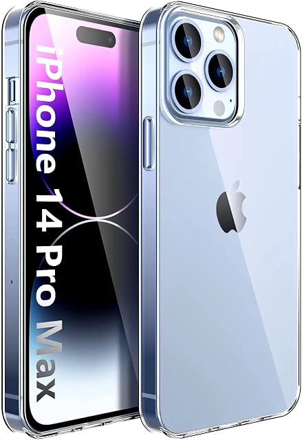 Crystal Clear Transparent for iPhone 14 Pro Max 6.7'' Gel Case | Comes with Anti-Scratch, Shock Absorption and Anti-Yellowing Protection | Slim-Fit Soft Silicone Cover | Supports Wireless Charging
