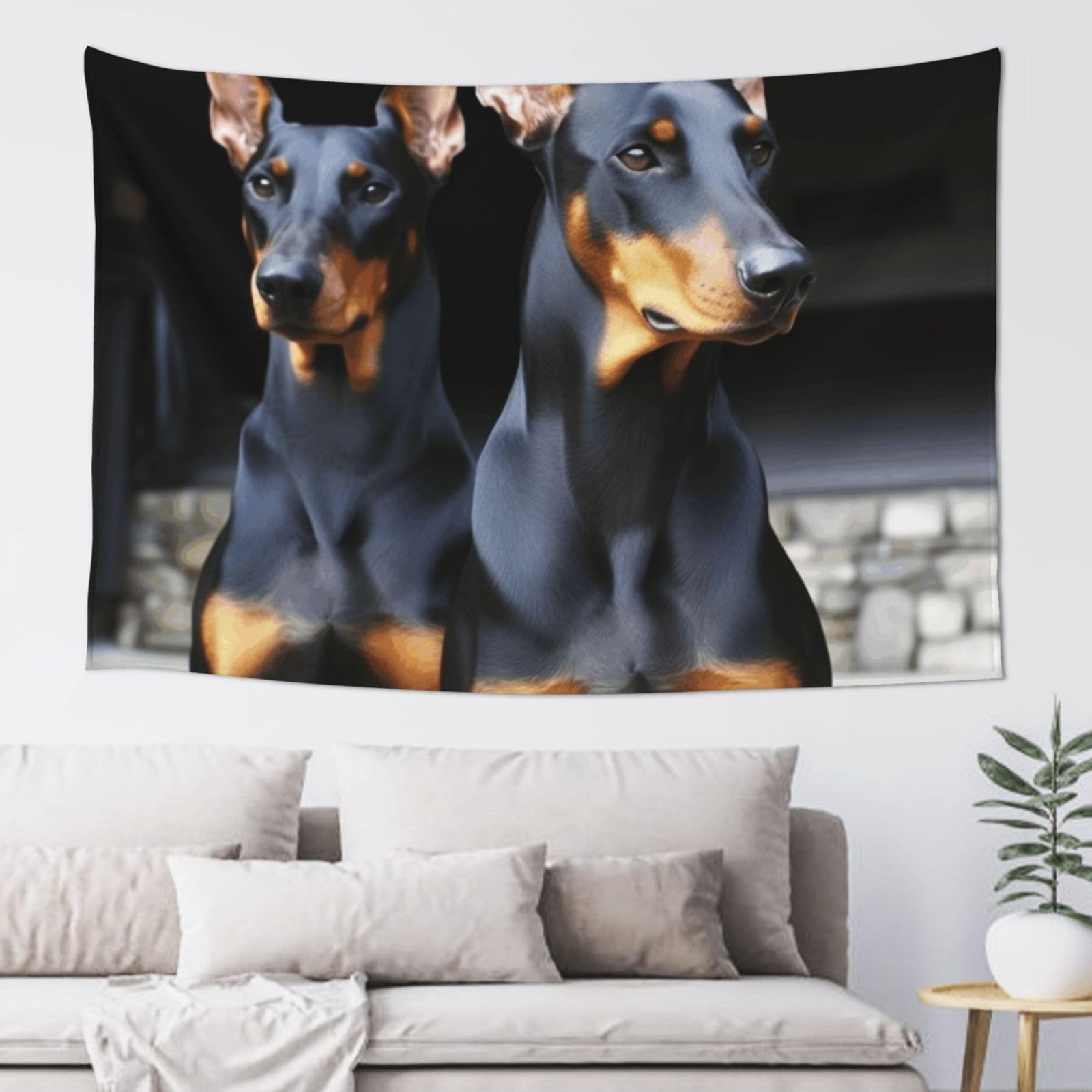 QLDETUPWLX Tapestry 152x102 cm Wall Hanging for Living Room doberman Tapestries Home Decor Soft Aesthetic Tapestries Hanging Decor Blanket Wall Tapestry for Bedroom Dorm Indoor Outdoor