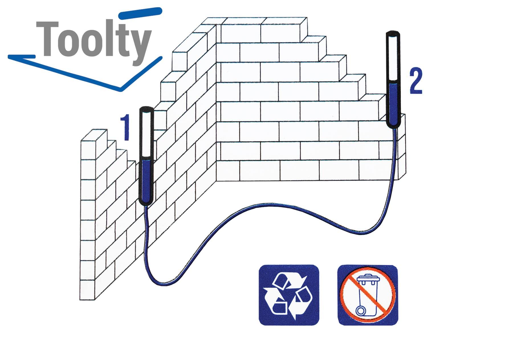 TLTY-P15,Kit di misuratore di livello dell'acqua in PVC, per misurare il livello preciso dei punti distanti, per misurazione precisa del livello di punti distanti, fai da te