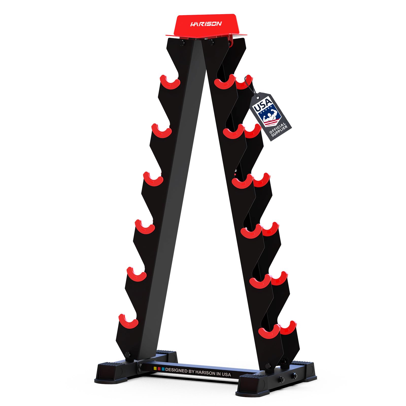 HARISON High-end A-Frame Dumbbell Rack Stand, 6-Tier Weight Rack for Dumbbells Home Gym 480LBS Weight Capacity（without dumbbells)