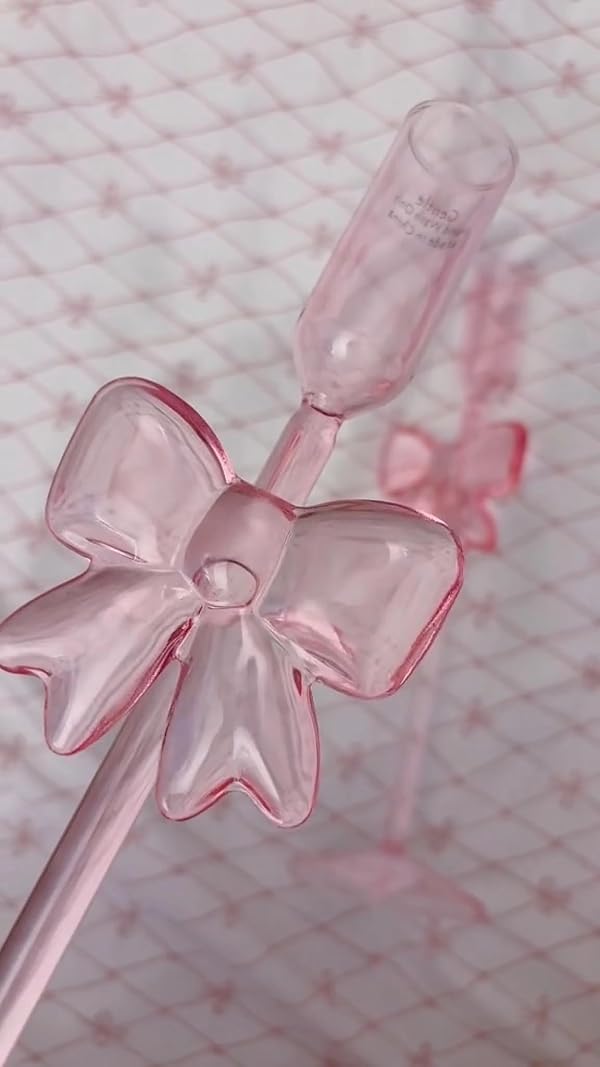 Bow Glass Candle Holders for Candlestick Holders Candle Stand Candle Sticks Holder Decor for Table Centerpiece Decor Girls Pink Room Set of 2 by cozifycasa - Image 9