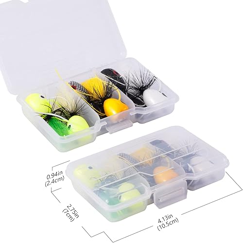 Miniatura 5 de BASSDASH Moscas Popper para pesca con mosca, lubina, perca, señuelos de pesca