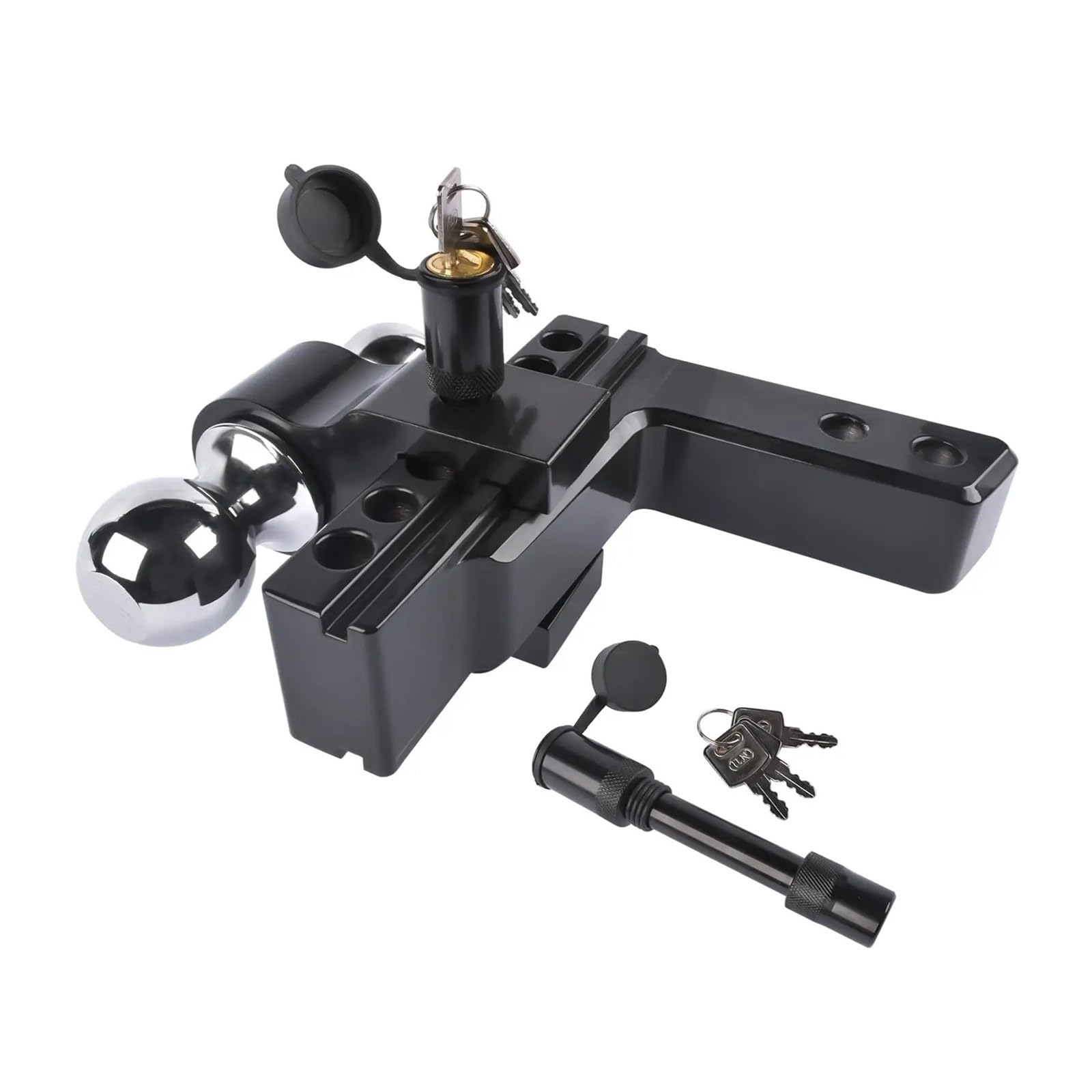 Enganche de Remolque Desmontable Enganche de Remolque Negro caída Aluminio 2 Pulgadas Receptor 6 Elevación 12500 LBS