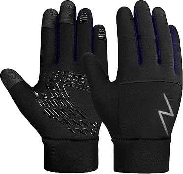 Kids Winter Gloves Back Water Repellent Touchscreen Warm Fleece Anti-Slip for Boys Girls Teen 3-15 Years