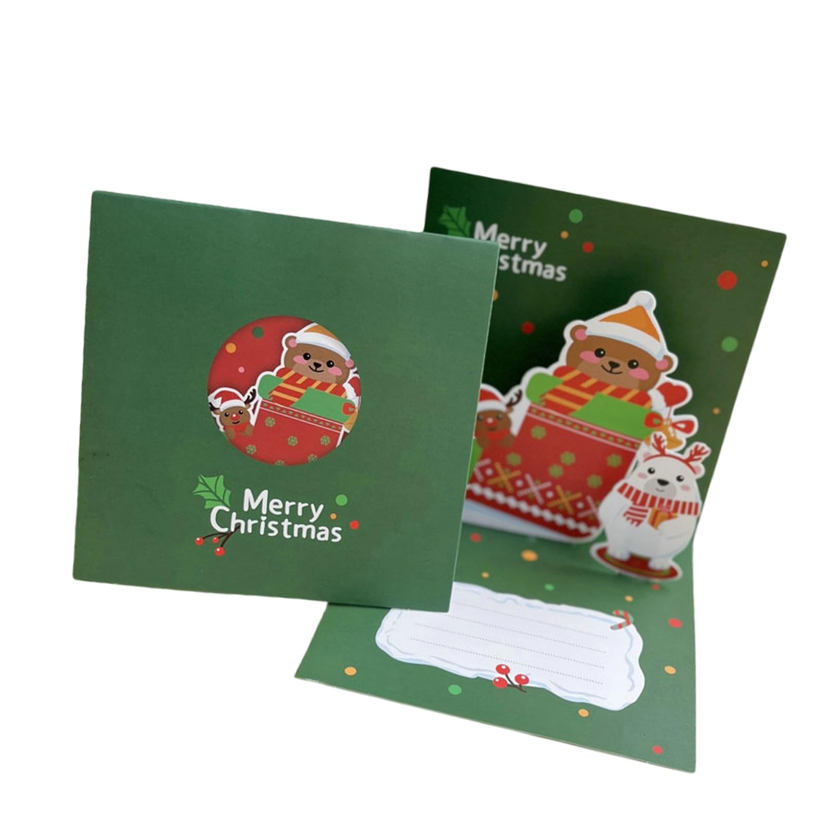 Buxuaaaa Holiday Christmas Wishes Cards Delicate Greetings Card Pleased Christmas 3D Greeting Card for Seasonal Greeting Cards