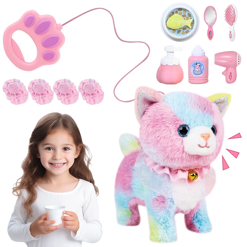 AVCXEC Interactive Plush Toy Cat Toy, Toy Cat for Children, Plush