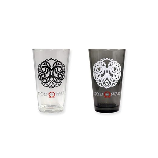 HOMIEBUDS HLXFF3 Aeiniwer God of War Pint Glass, 16 oz (473ml), Set of 2