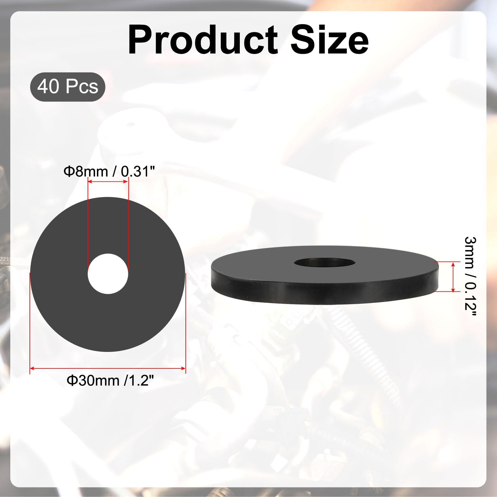 PATIKIL Multi Purpose Rubber Spacer - Image 2