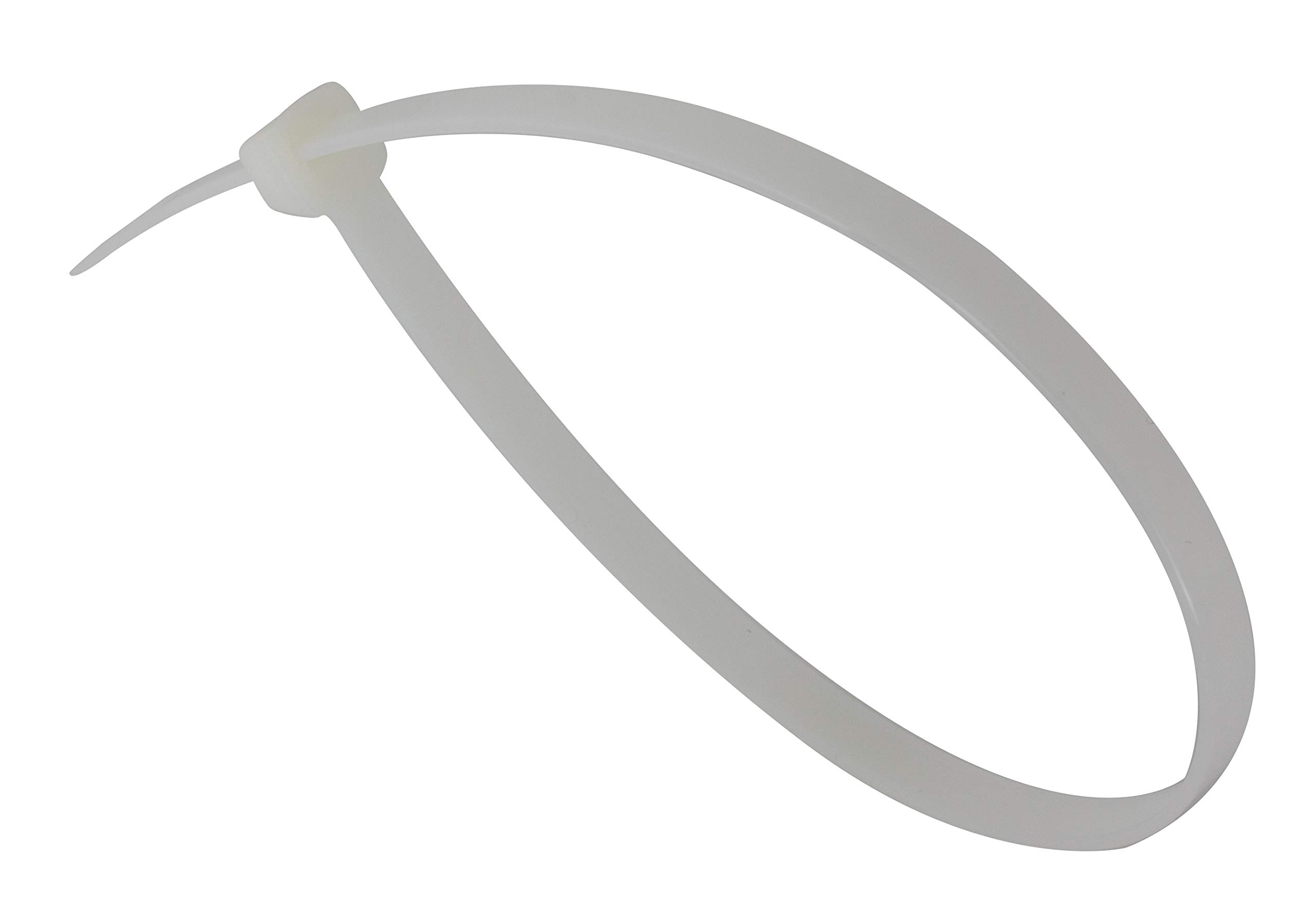 intervisio Fascette Plastica per Cablaggio Riutilizzabili, 250 mm x 7,6 mm, Bianco, Richiudibili