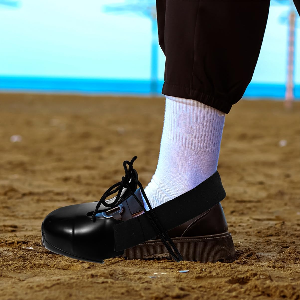 2pairs Shoe Crease Protectors of Shoe Covers Boot Toe Protector for Men Women Safety Overshoes for Outdoor Industrial Use