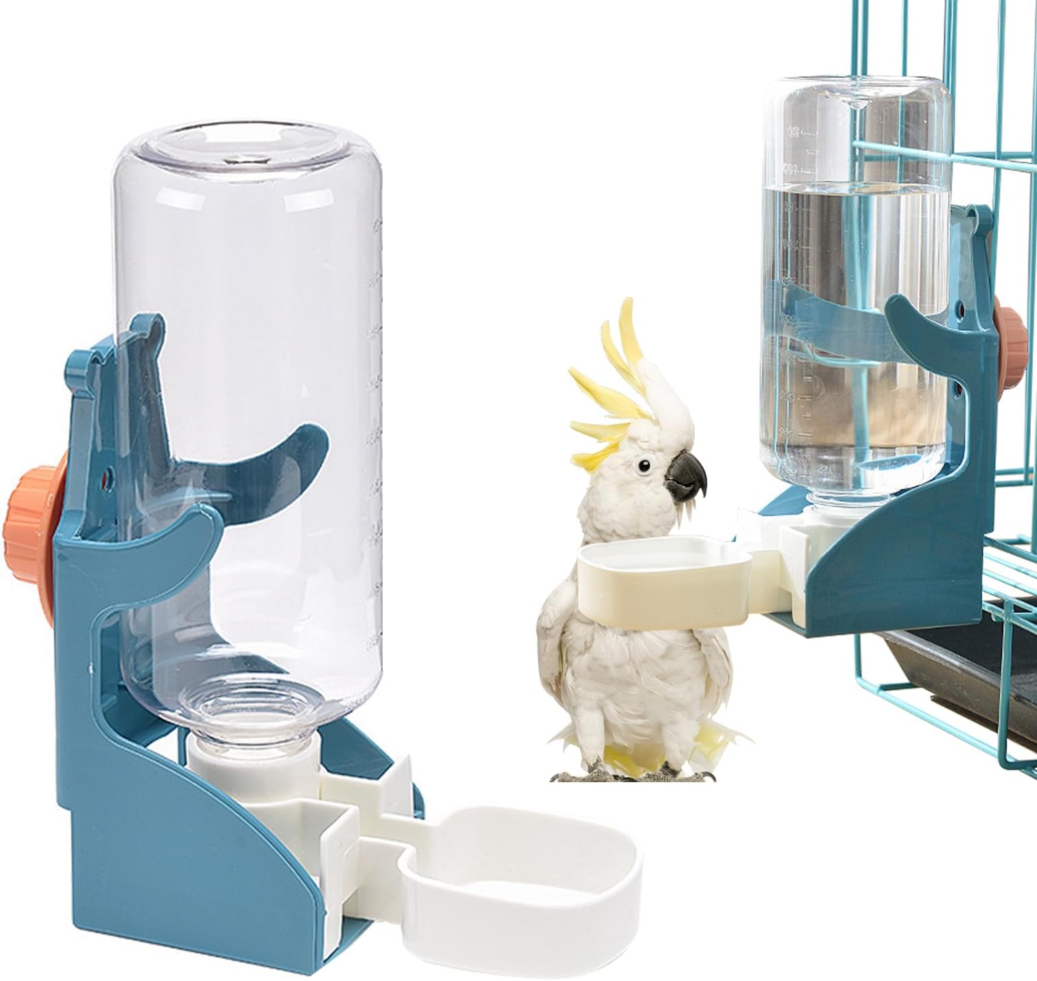 Vogel Wasserspender & Futternapf Für Papageien & Sittiche - 3-in-1 Snackstation