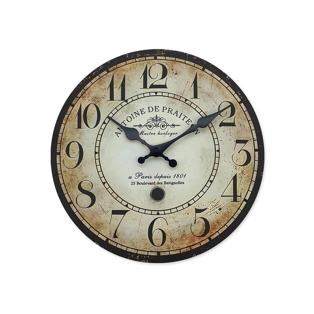 Horloge murale vintage en bois pour décorer un salon chaleureux