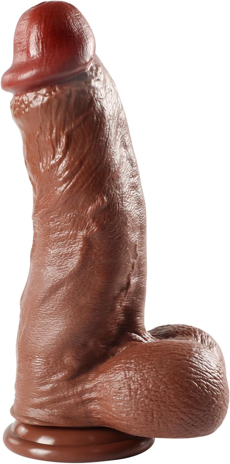 12.5 Inch Big Dildo,Realistic Dildo Brown with Strong Suction Cup,Long Huge Thick Adult Toys for Women Couple Gay