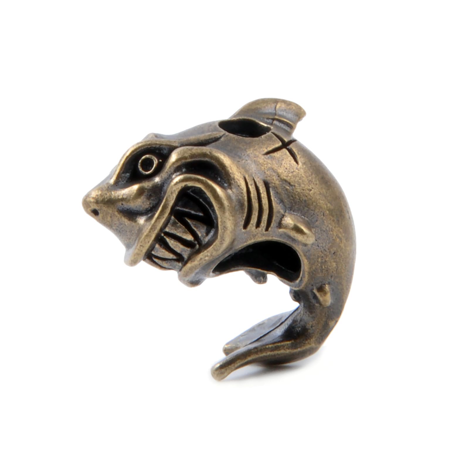 Knife Lanyard Beads, Paracord Beads, Clownfish Beads, Paracord Bead,Hand Casted Copper Charm,for EDC DIY Paracord Accessories, 550 Paracord, Charms Beard Beads for Men