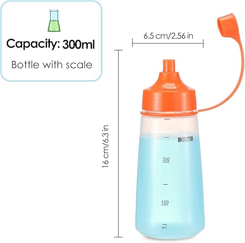 Miniatura 3 de Botellas de plástico para condimentos para salsas de boca ancha, dispensador de botellas para aderezo de ensalada, aceite de cocina, salsa de