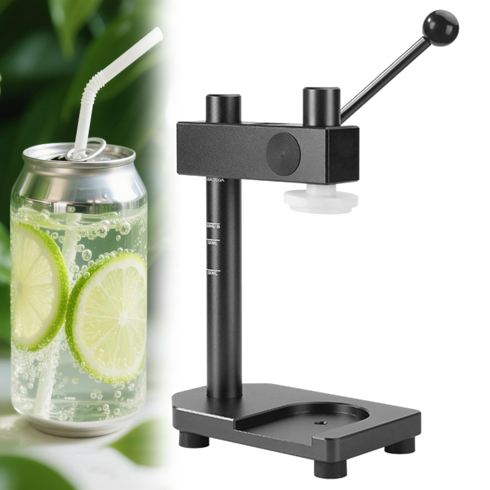 YXZYFPP Manual Can Sealer Machine Hand Tin Can Seamer Machine Adjustable Drink Can Seamer Tool for Canned Food,Milk Tea,Coffee,Jars Press Sealing Hand Tool gunmetalgrey (Gunmetalgrey)