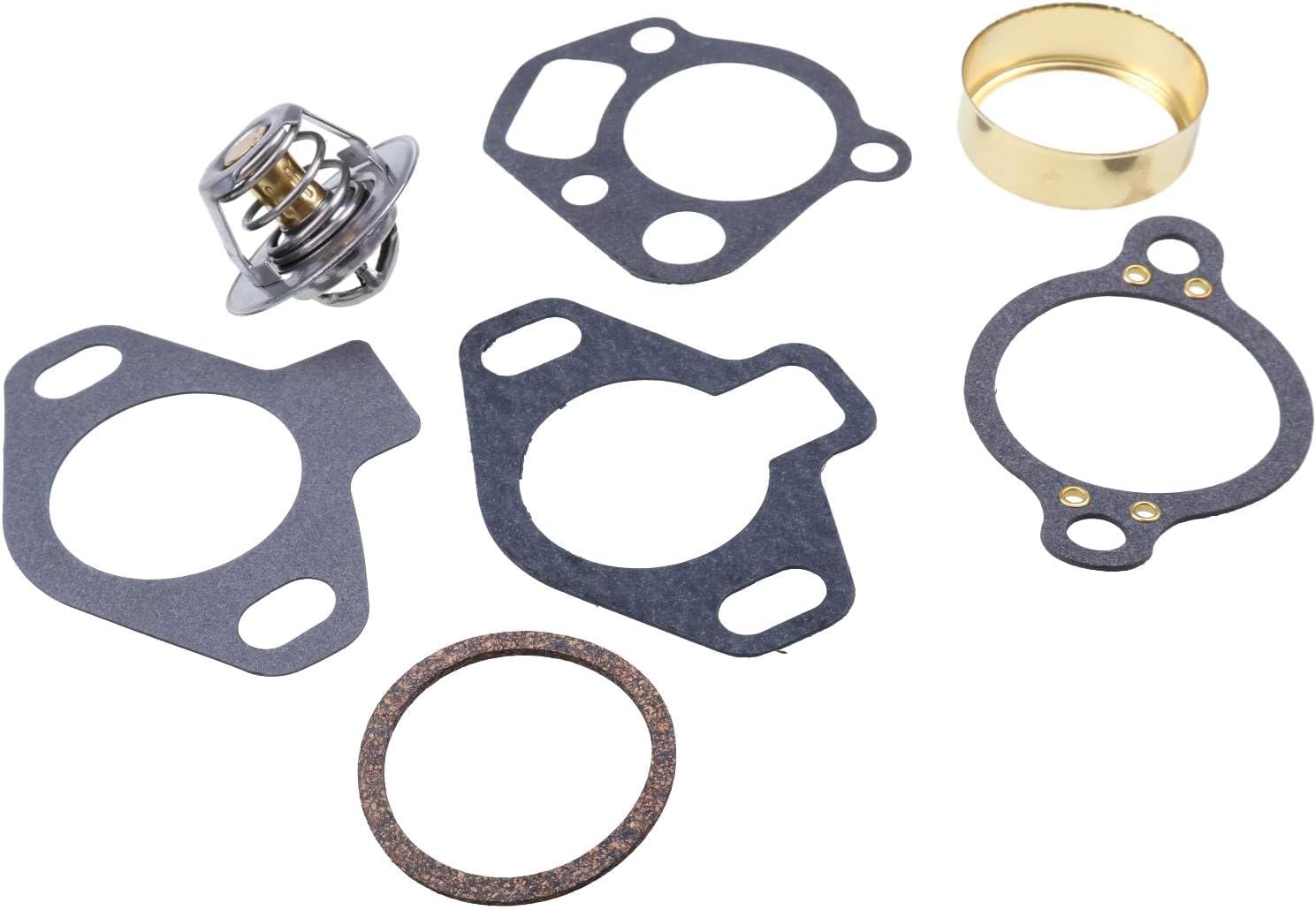 140°F Thermostat Kit 807252Q3 23-47508T 8M0089715 Compatible With MerCruiser V6 V8 Engines 1982-Older Repalce for Sierra 18-3646