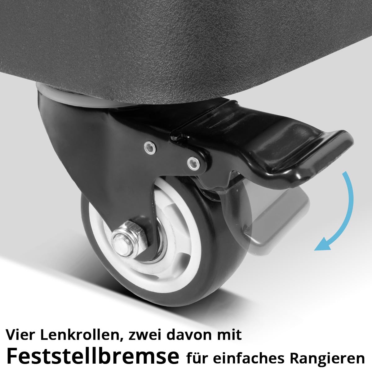 STAHLWERK Werkzeugtrolley mit drei Boxen – fahrbarer Werkzeugkoffer-Trolley mit Rollbrett, Metallverschlüssen und großem Stauraum, flexibles Aufbewahrungssystem für Werkstatt, Garage und Montage