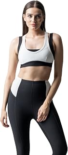 Women's Sports Bra | Slim Fit Scoop Neck Activewear Bra | Medium Support Workout Bra with Adjustable Straps | Stretch Gym, Yoga, Running & Training Bra