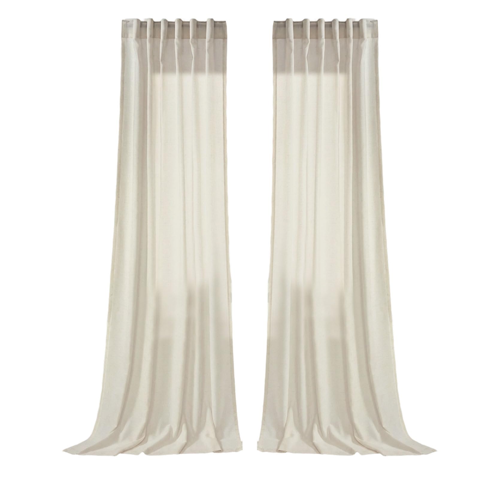 Kaeltsyn Curtains 2 Panel Set Light Filtering Curtain for Living Room Bedroom Farmhouse Privacy Window Drapes Rod Pocket Half Privacy Drapes