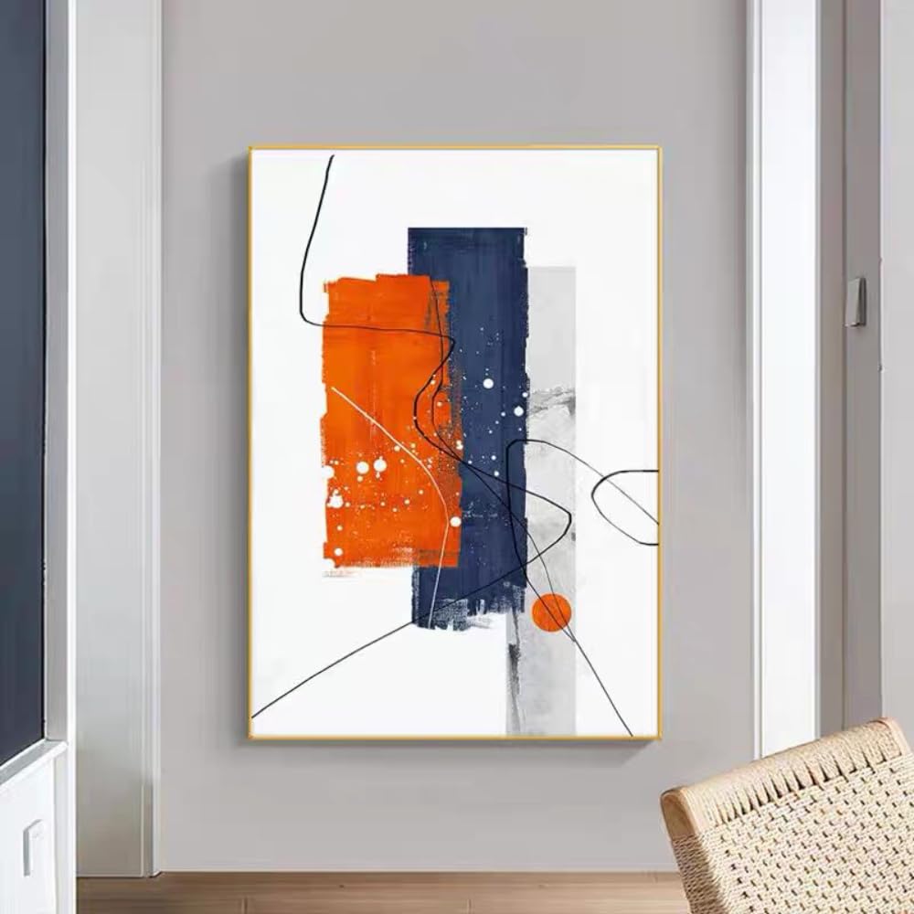 IHHGNB Abstract Painting Wabi-Sabi Style Living Room Decor, Entryway Hanging Art, Hotel Mural, Textured Painting Artwork(70x90cm(26x35in)/No frame)